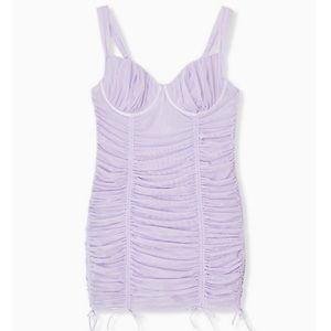 NWOT Torrid Purple Mesh Drawstring Chemise 4X